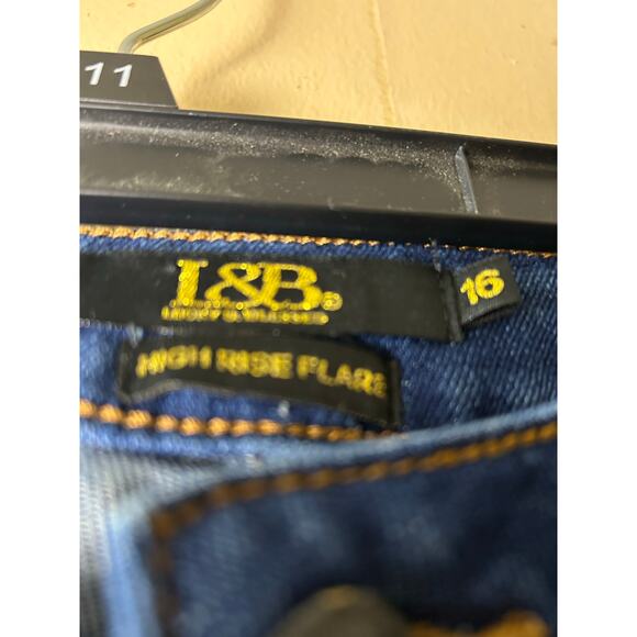 Lucky & Blessed L&B High Rise Fise Flare Destroyed Jeans SZ 16 - Picture 4 of 5